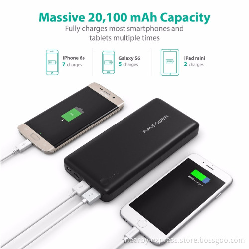 Qualcomm Quick Charge 3.0 + USB-C Port RAVPower 20100mAh Portable Charger External Battery Pack Power Bank for Phones, Tablets